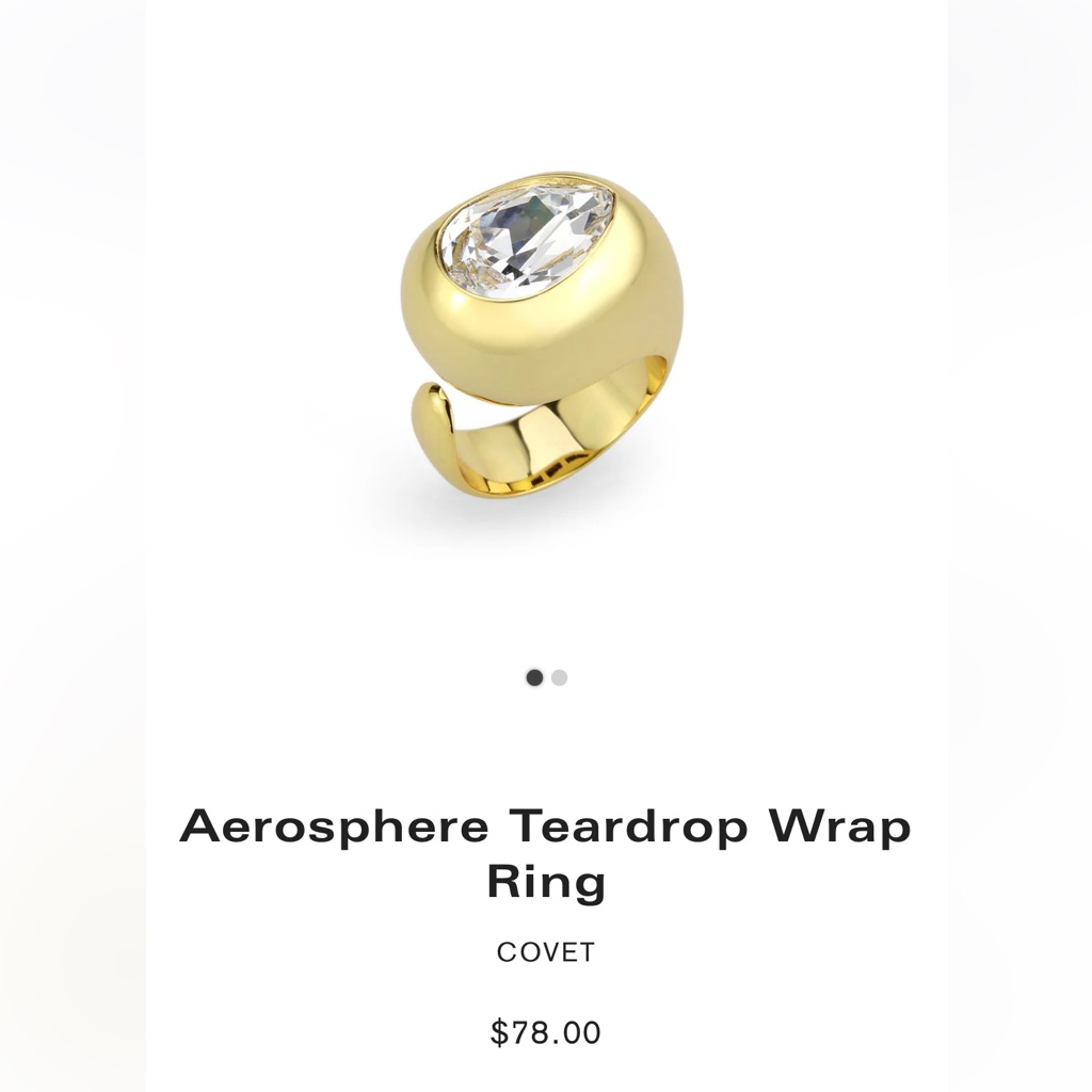 Aerosphere Teardrop Wrap Ring Size 8